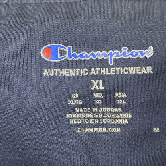 Champion Womens XL Colorblock Sport Legging Navy Light Blue Zip Ankle Athleisure - Picture 12 of 12